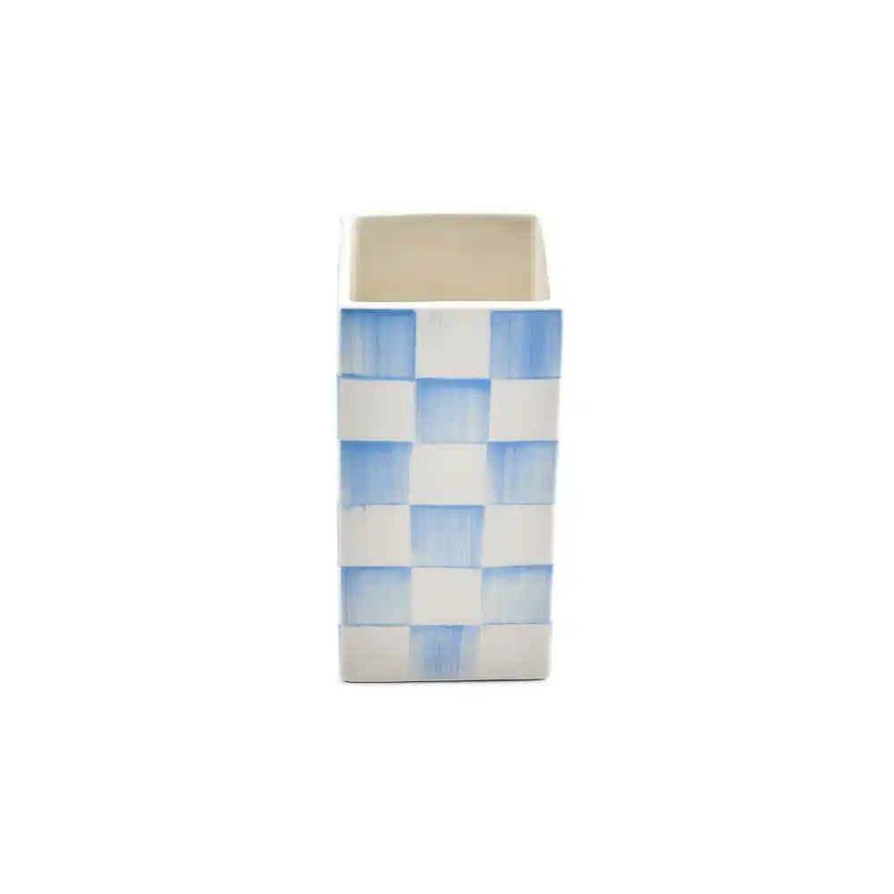 Sky Check Glass Vase