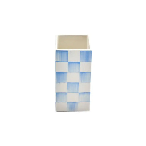 Sky Check Glass Vase