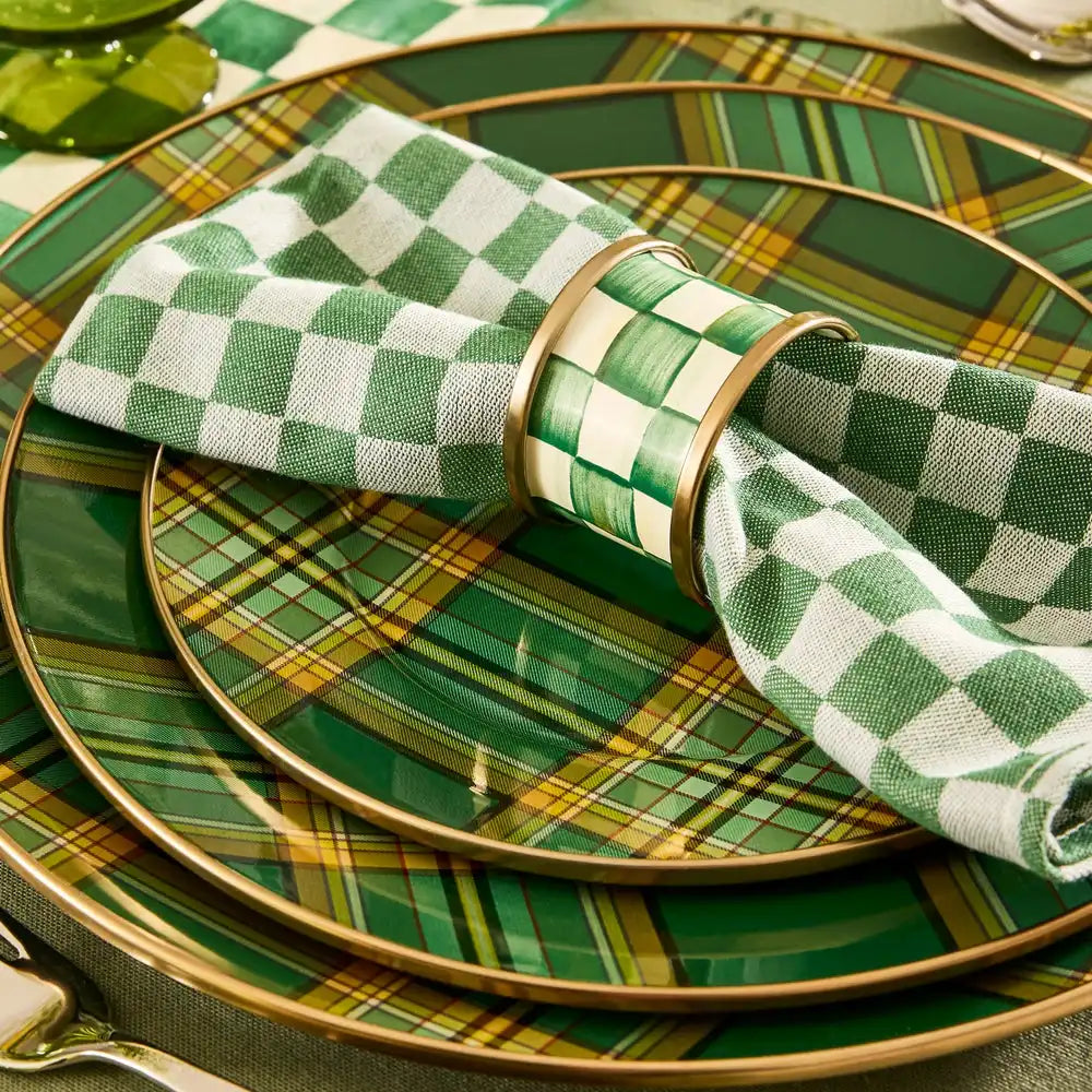 Tartan Green Salad Plate