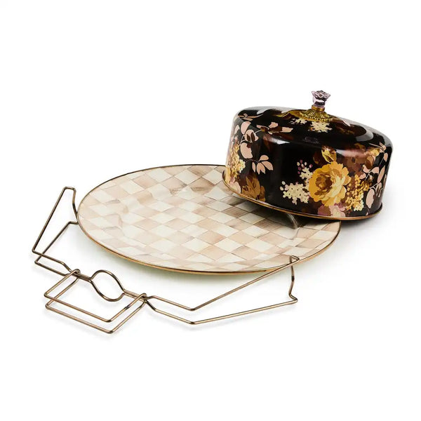 Emerald Check Cake Carrier