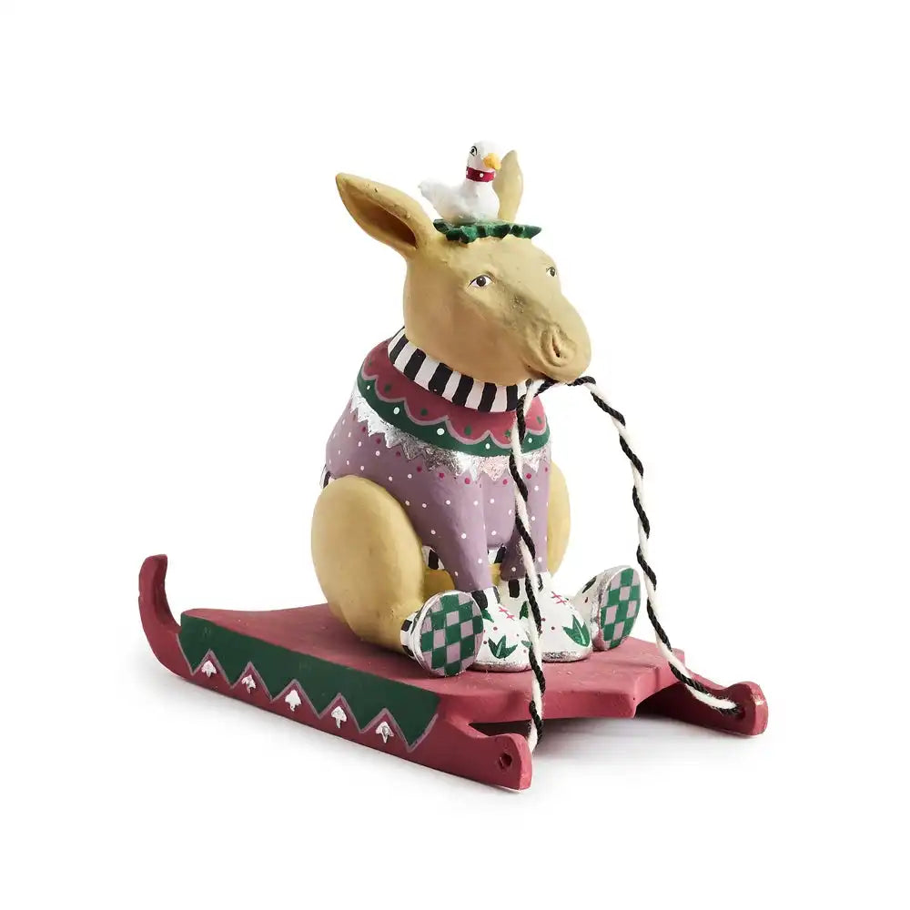 Patience Brewster Mooseltoe Baby Moose on Sled Main image