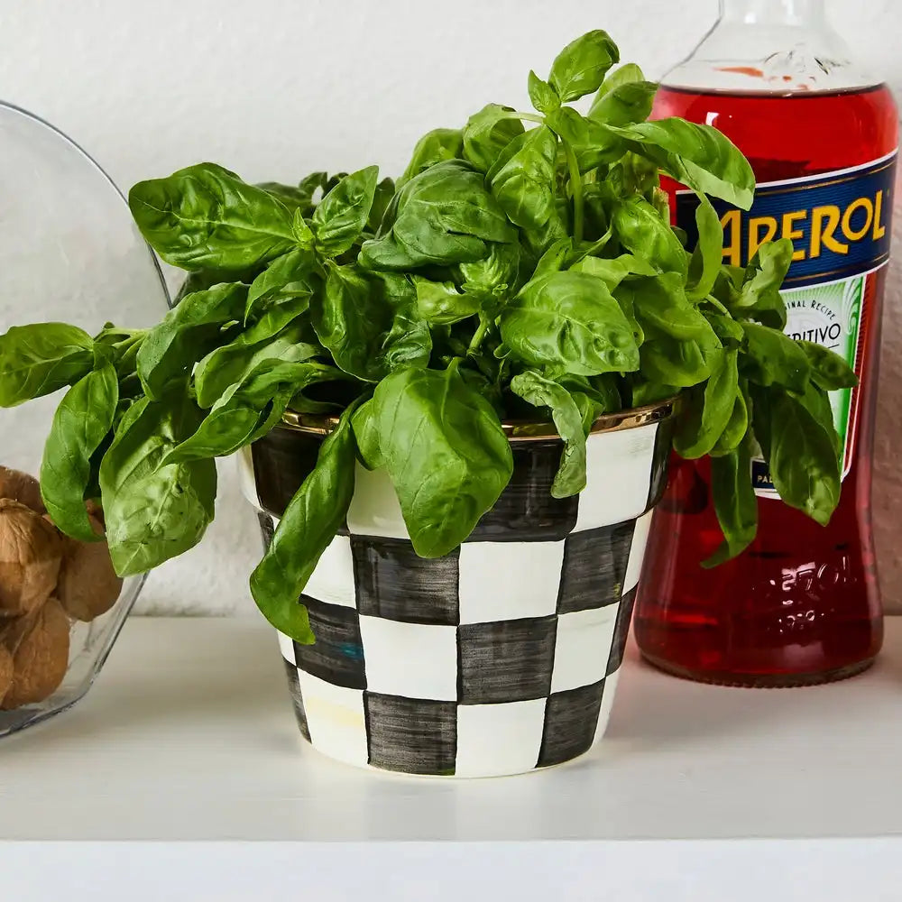 Emerald Check Small Garden Pot
