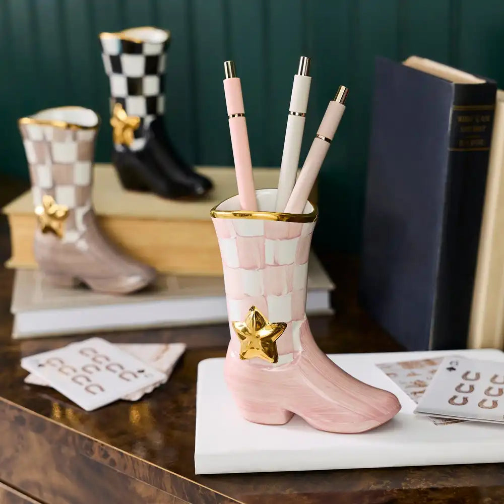 Lainey Wilson Rosy Check Cowgirl Boot Bud Vase Secondary image