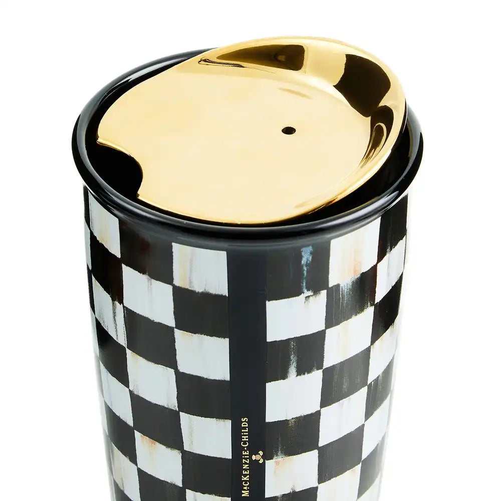 Courtly Check Ceramic Travel Cup