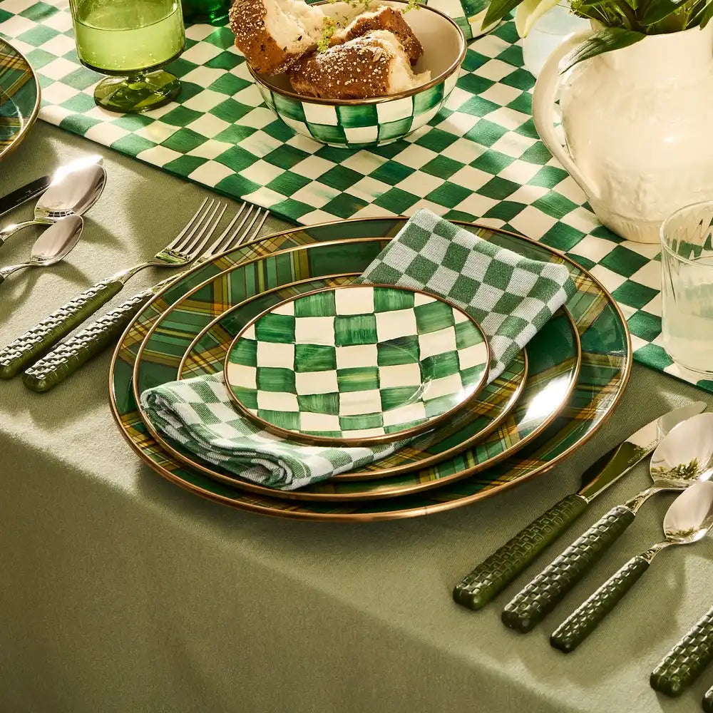 Rosy Check Appetizer Plates, Set of 4