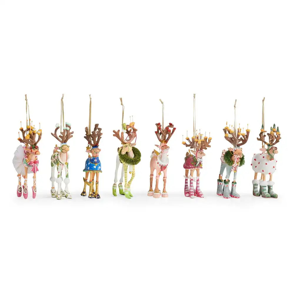 Patience Brewster Dash Away Reindeer Mini Ornaments Set
