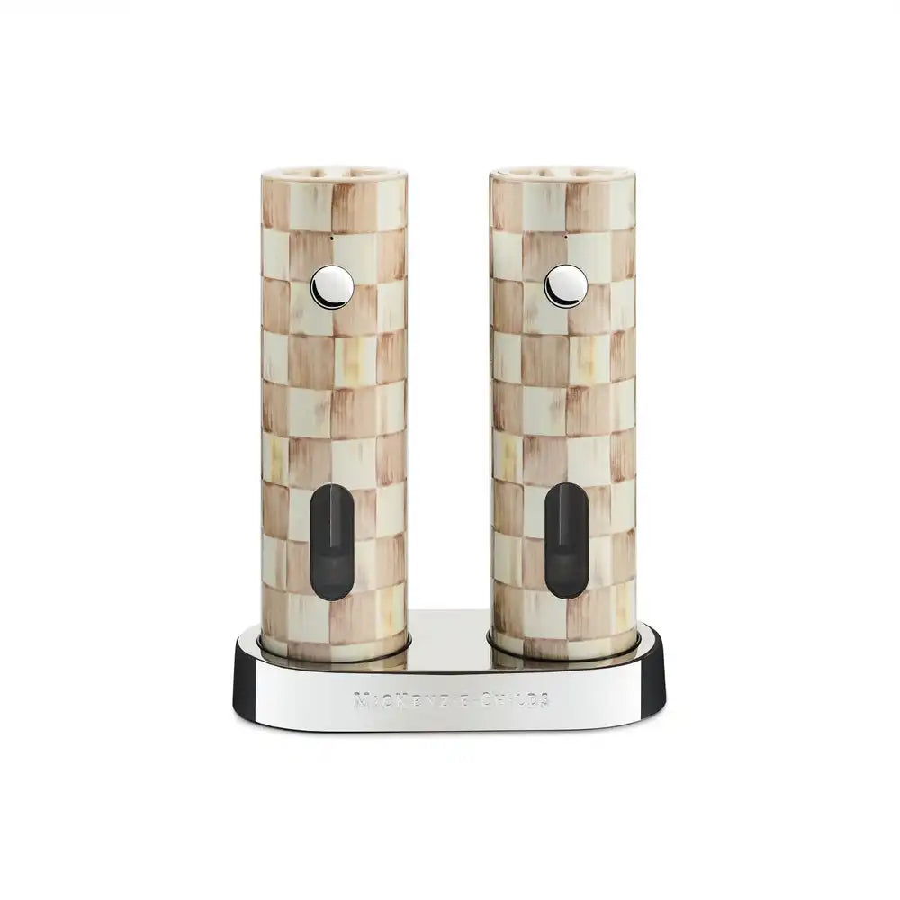 Courtly Check Electric Salt & Pepper Grinder Set