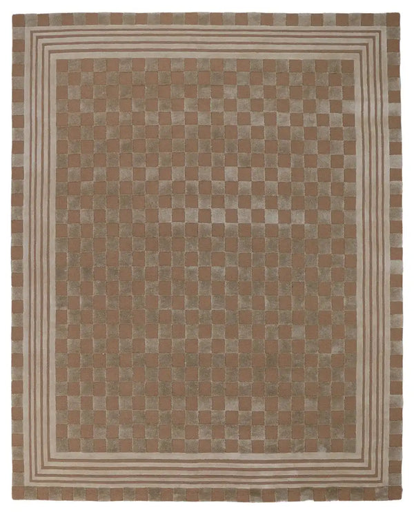 Light Grey Tonal Check 3' x 5' Rug