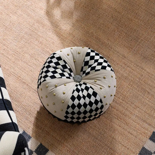 Diamond and Dot Footstool