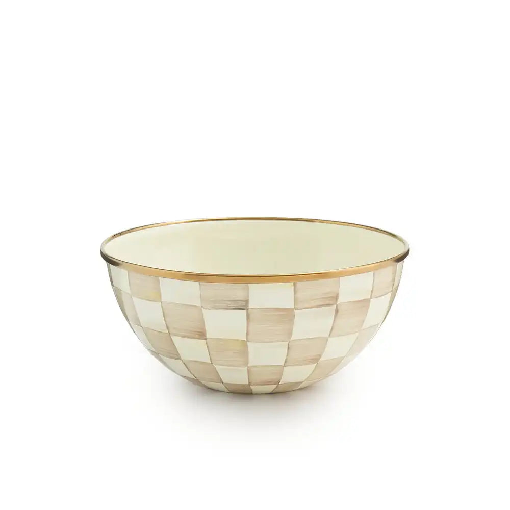 Mocha Check Large Everyday Bowl