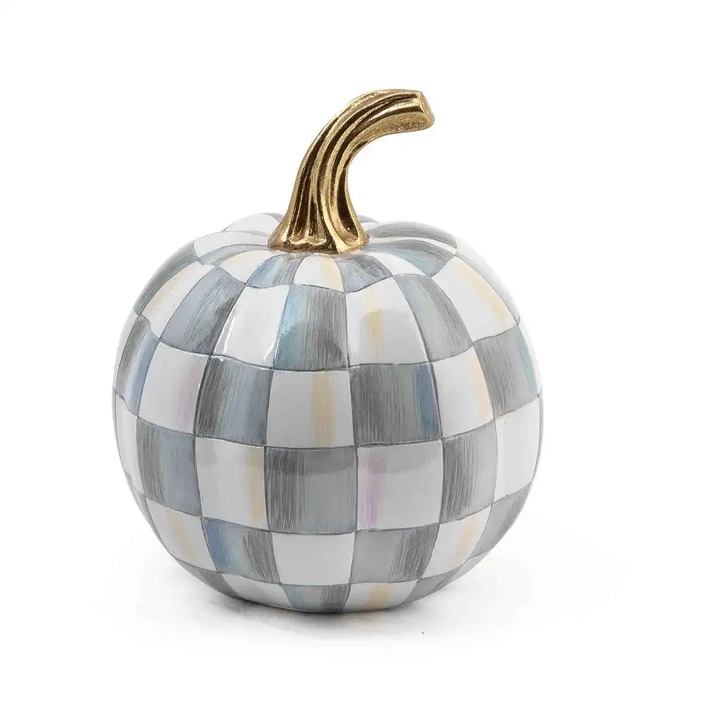 Mocha Check Mini Pumpkin
