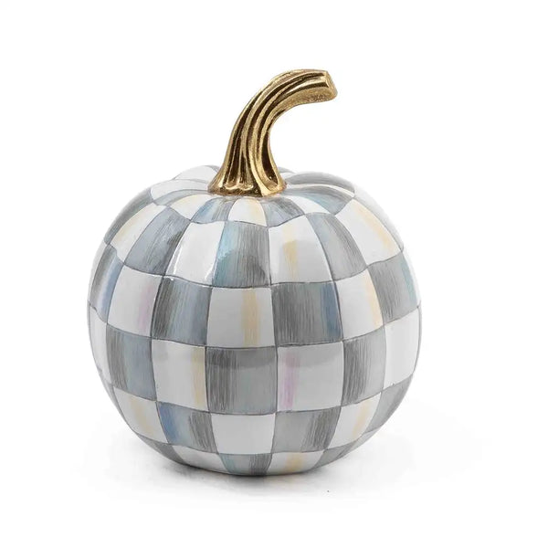 Mocha Check Mini Pumpkin