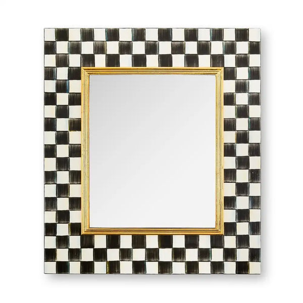 Sky Check Enamel Wall Mirror