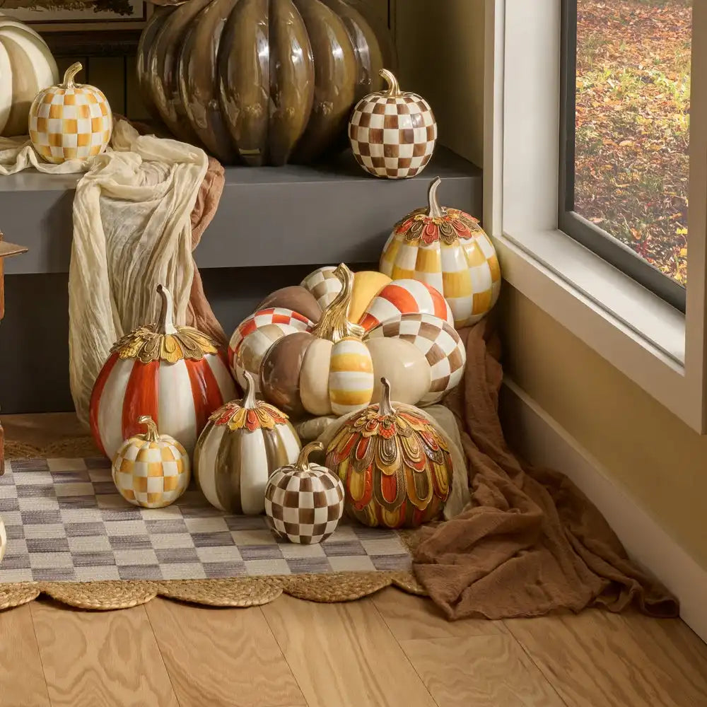 Harvest Glow Patchwork Large Pumpkin