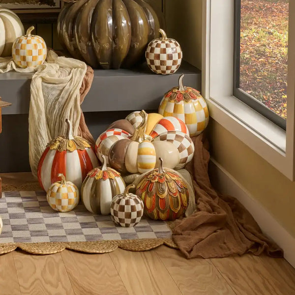 Harvest Glow Patchwork Large Pumpkin