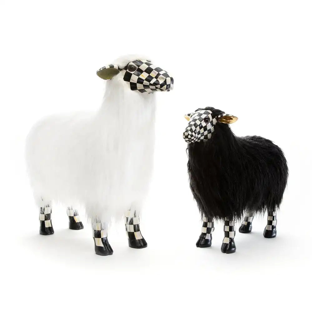 Courtly Check White Sheep - Large