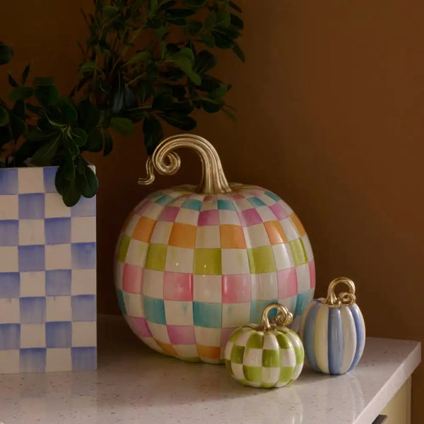 Multi Check Medium Pumpkin