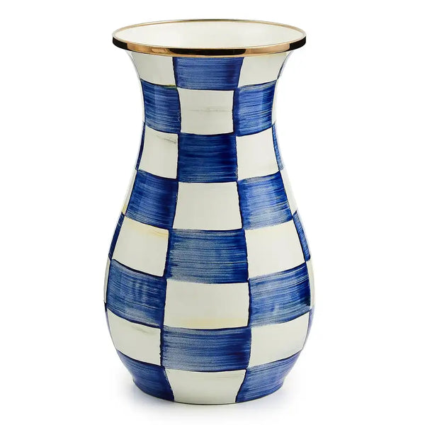 Mocha Check Tall Vase