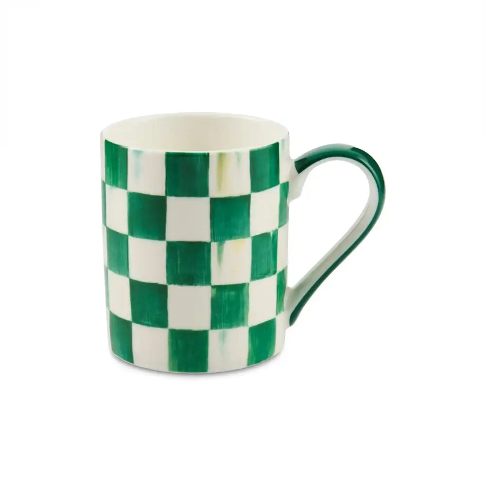 Sky Check Porcelain Mug
