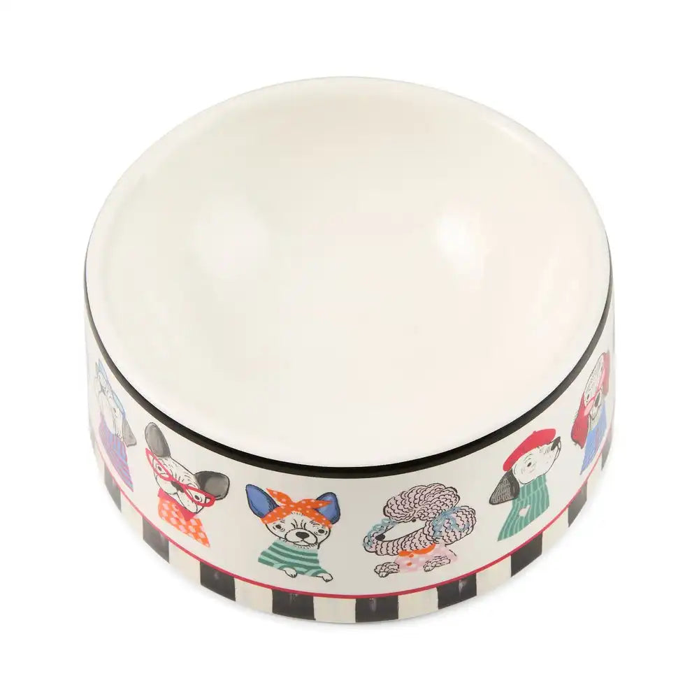 Courtly Check Ceramic Pet Dish