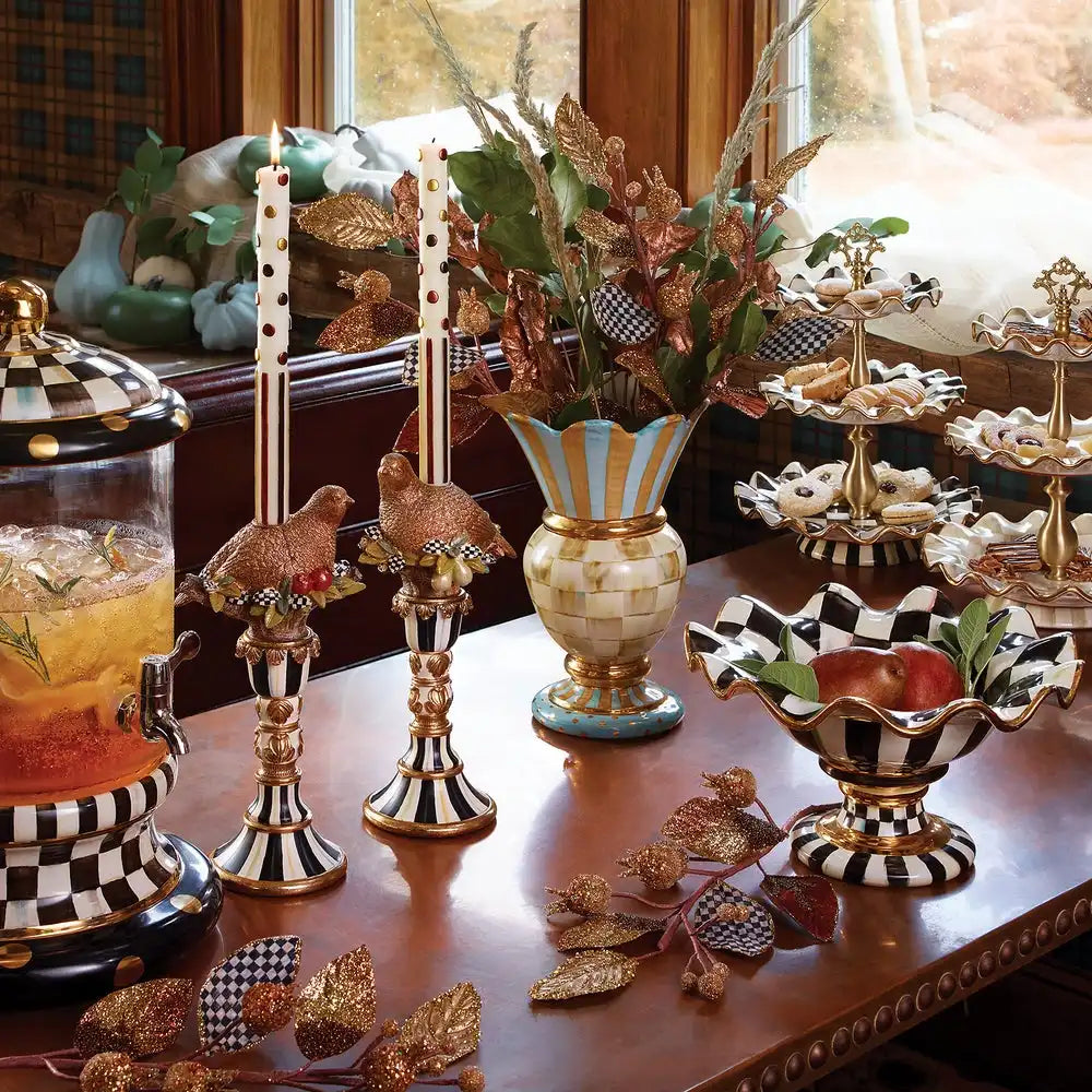 Courtly Check Ceramic Compote