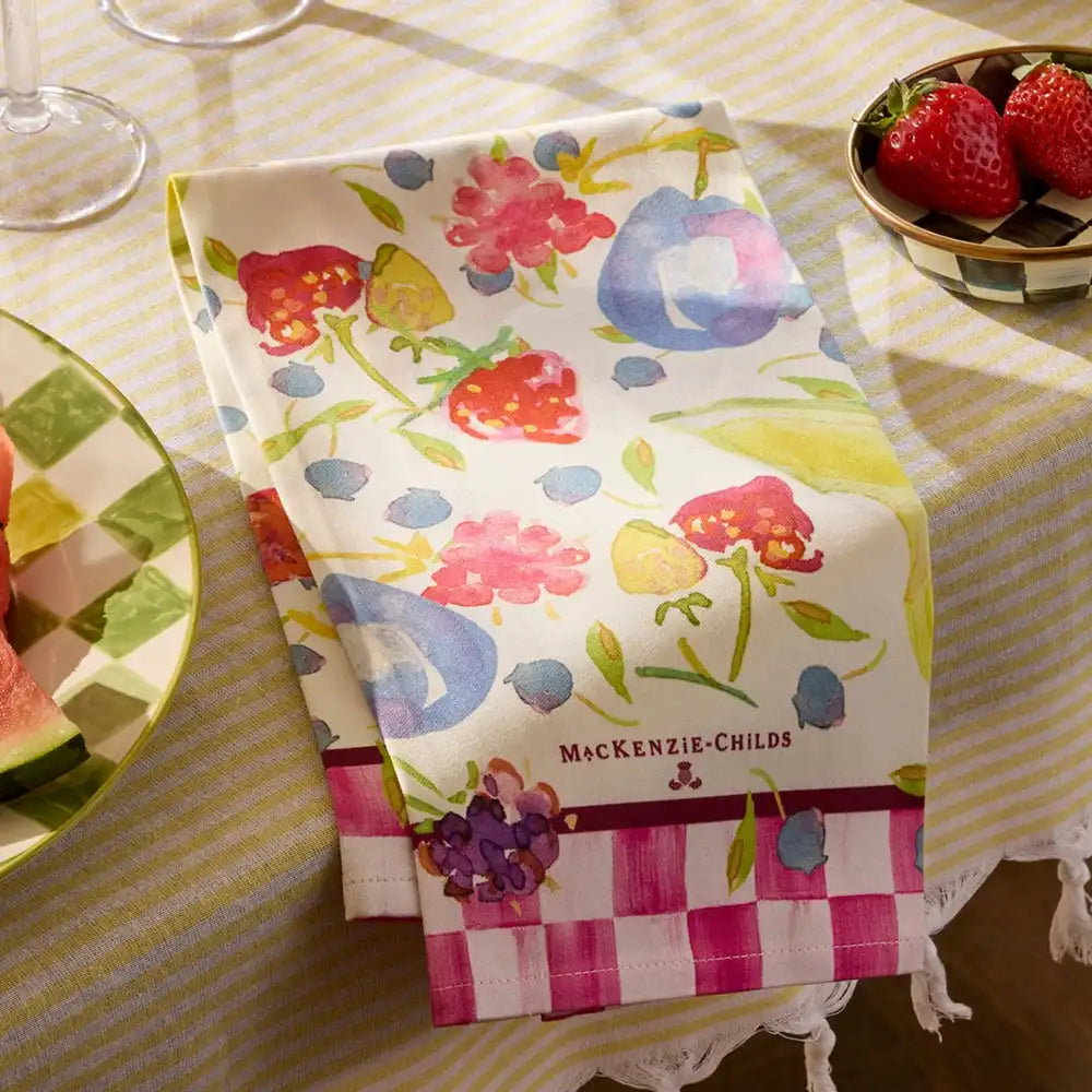 Watercolor Fruit Printed Dish Towel Secondary image