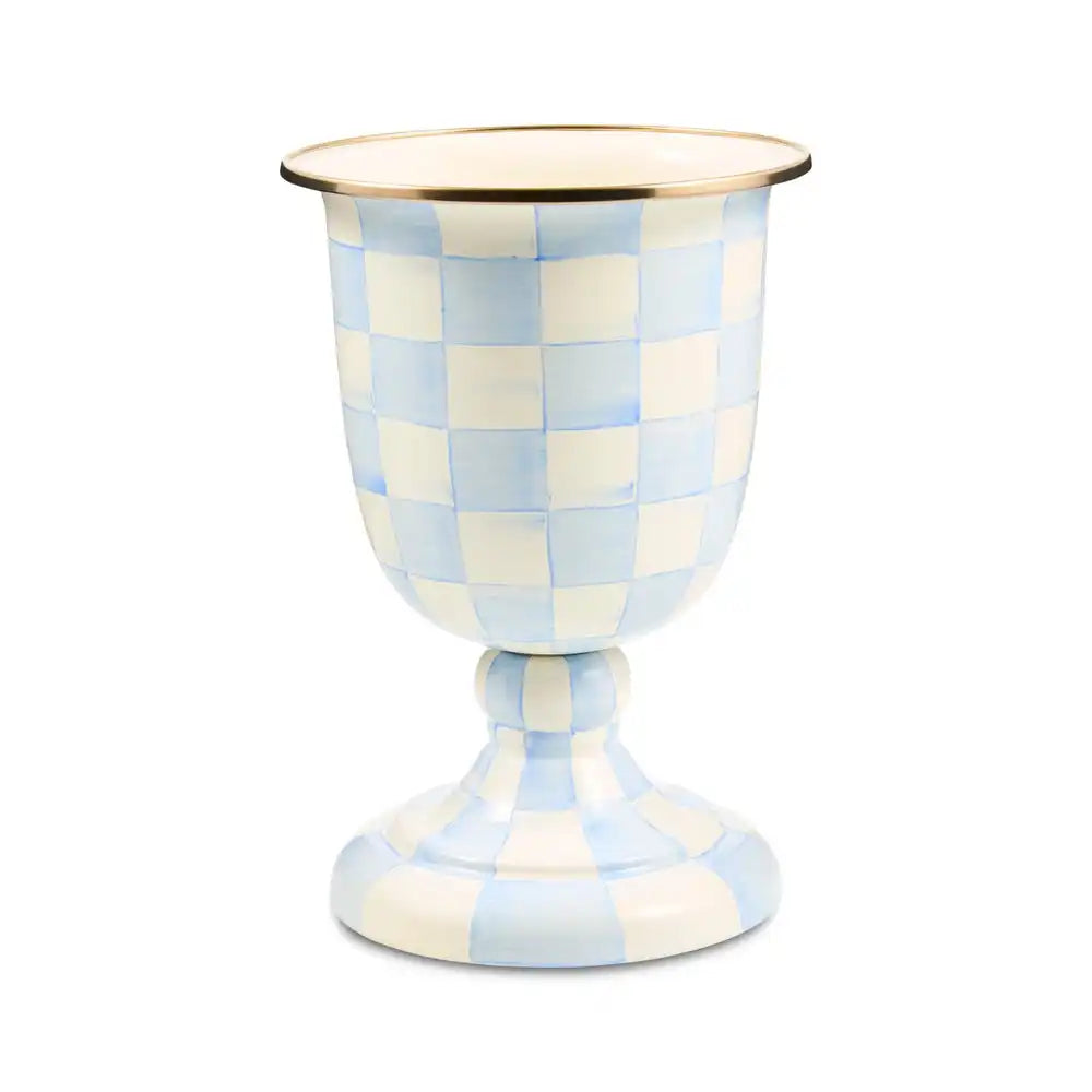 Sky Check Pedestal Vase Main image