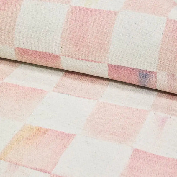 Rosy Checkered 3' x 5' Washable Rug