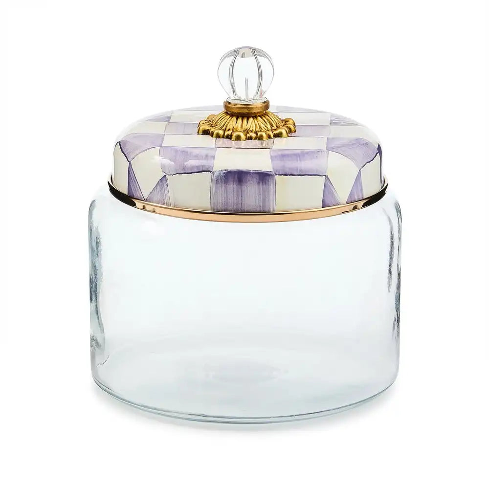 Violet Check Large Kitchen Canister
