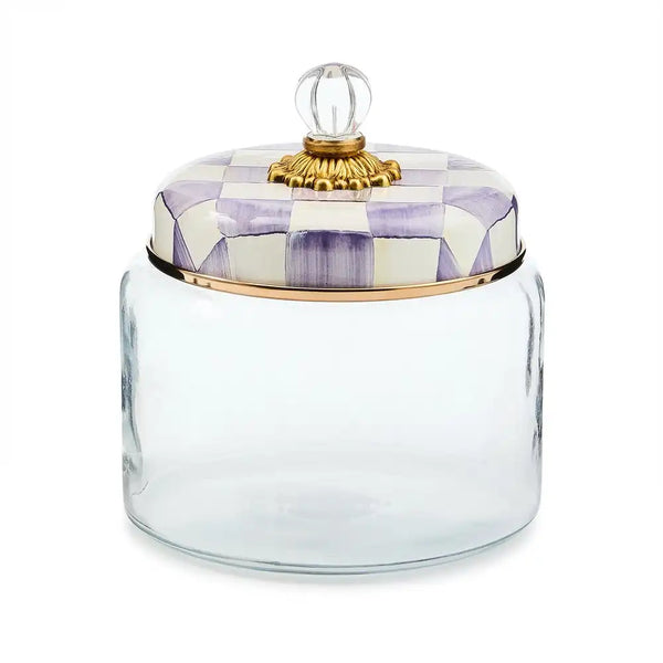 Violet Check Large Kitchen Canister