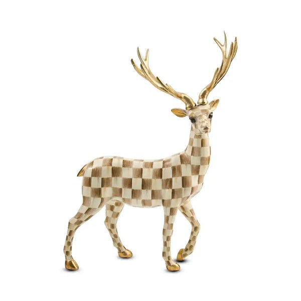 Mocha Check Resting Deer