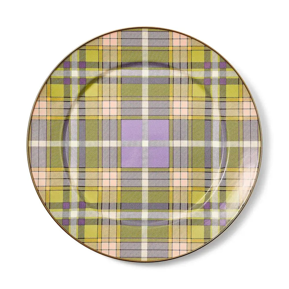 Tartan Violet Dinner Plate