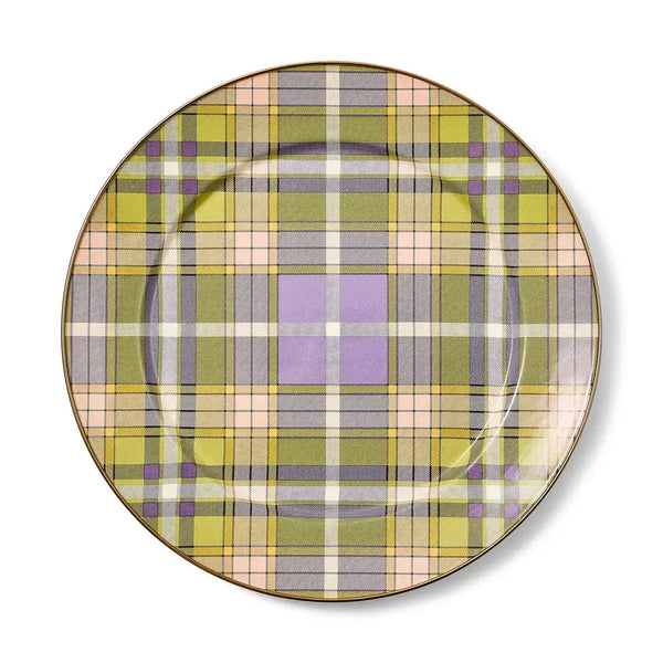 Tartan Violet Dinner Plate