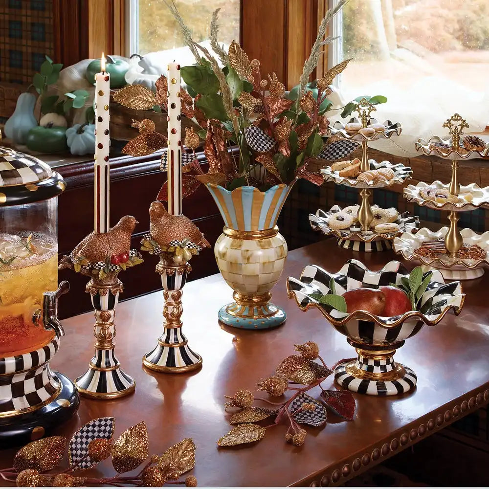 Parchment Check Three Tier Sweet Stand Secondary image