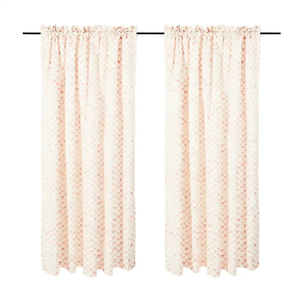 Rosy Check 84" Curtain Panel Main image