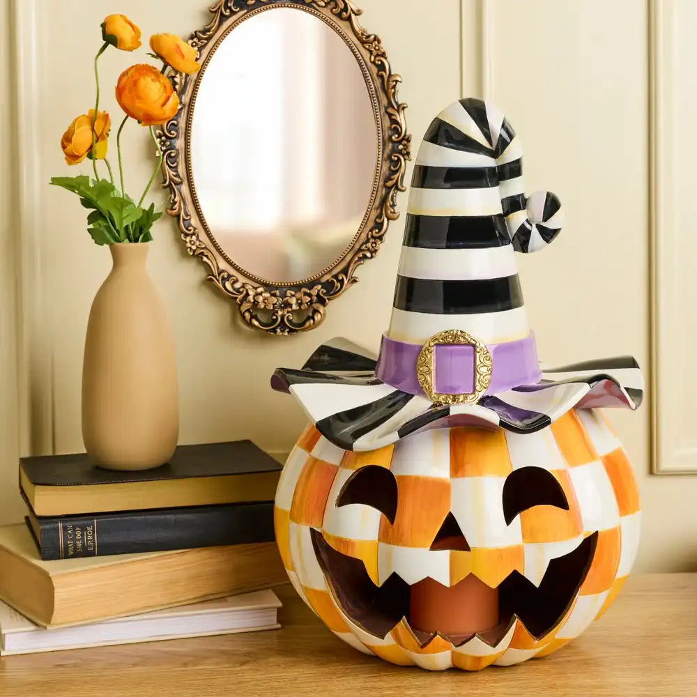 Orange Check Happy Jack Illuminated Pumpkin Secondary image