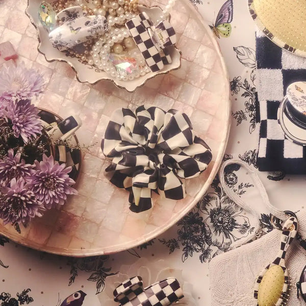 Goody Multi Check Satin Scrunchie Set
