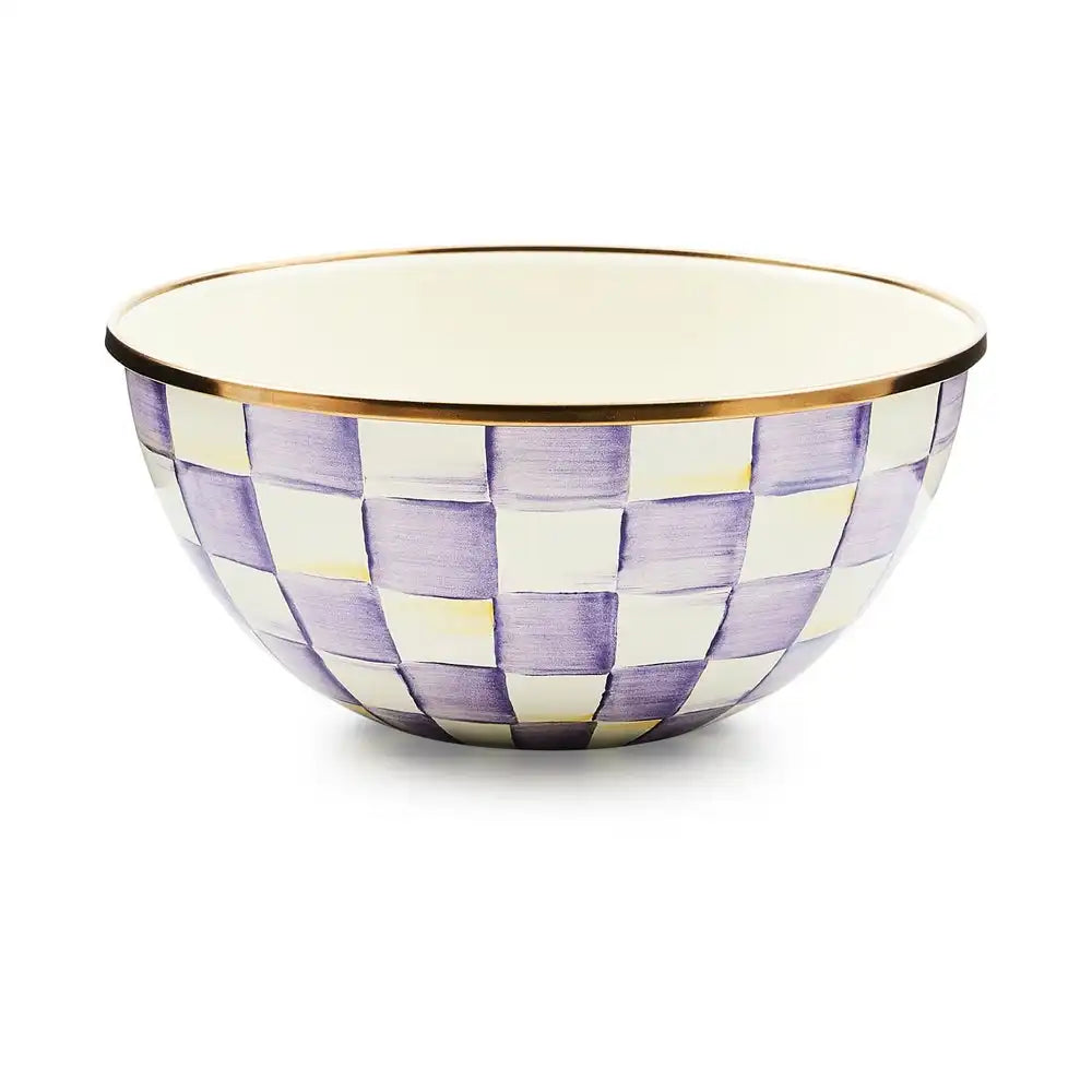 Violet Check Extra Large Everyday Bowl