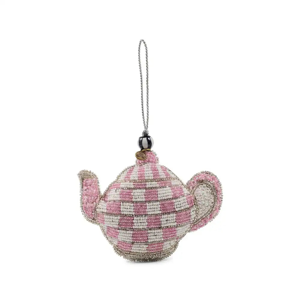 Rosy Check Teapot Beaded Ornament Main image