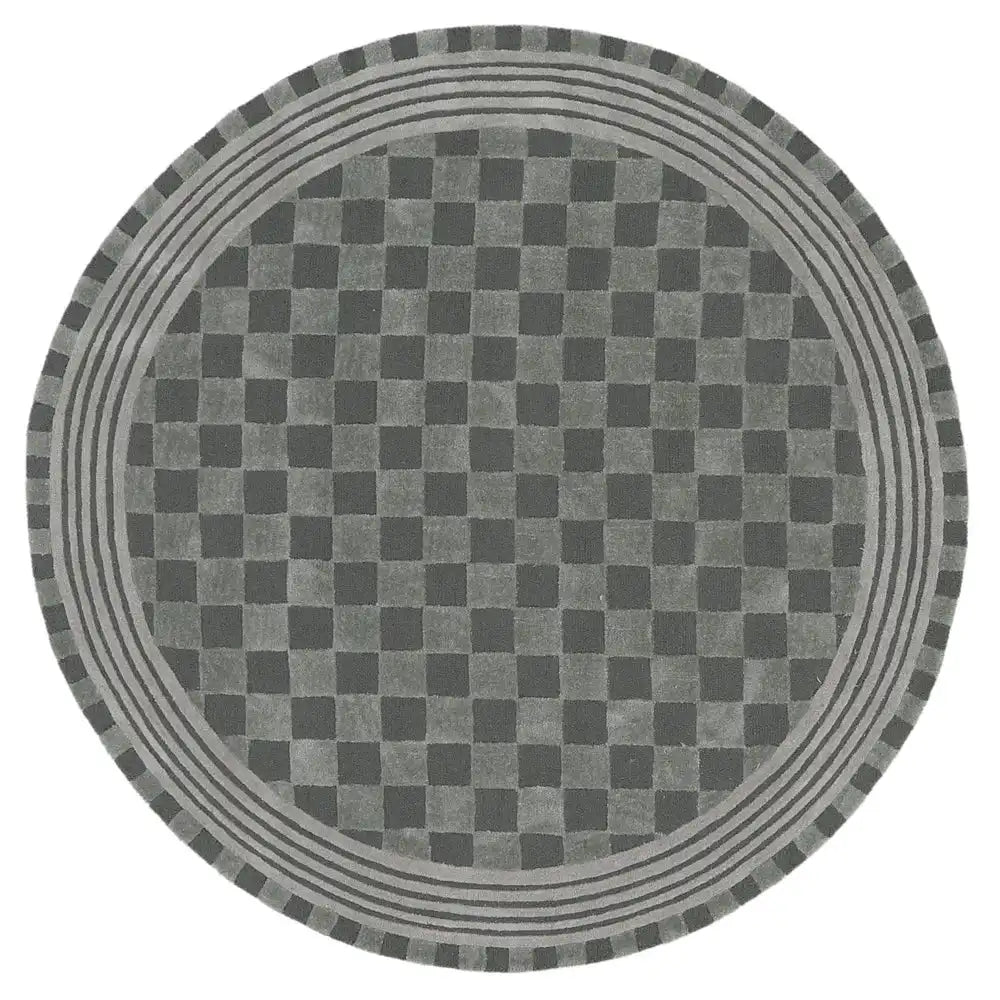 Light Grey Tonal Check 3' x 5' Rug