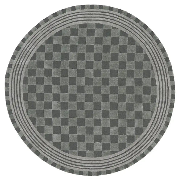 Light Grey Tonal Check 3' x 5' Rug