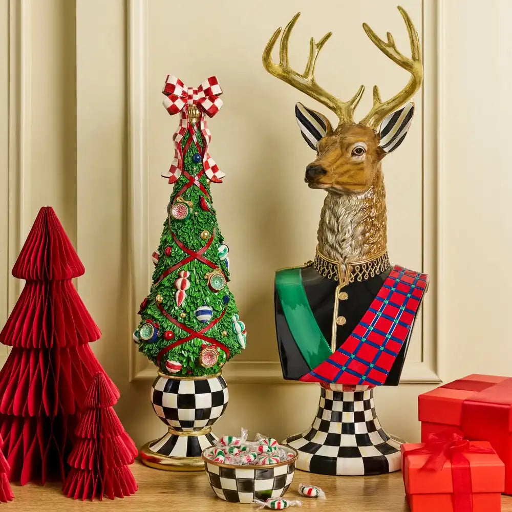 Timeless Tartan Illuminated Topiary Tree Secondary image