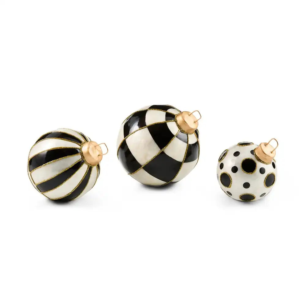 Courtly Capiz Tabletop Ornament Balls, Set of 3 Main image