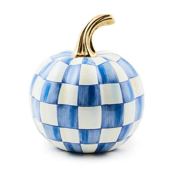 Mocha Check Mini Pumpkin