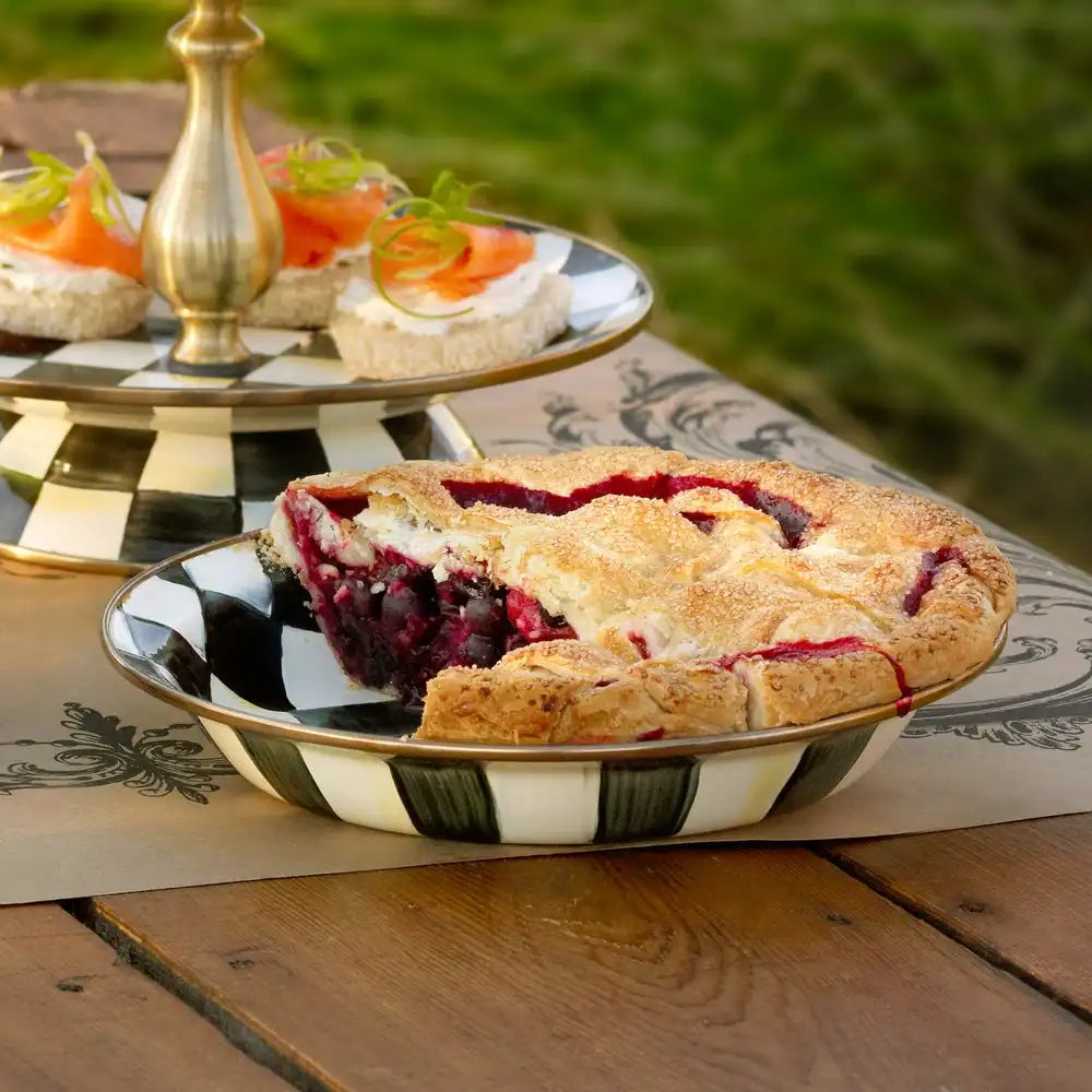 Wild Rose Brown Pie Plate