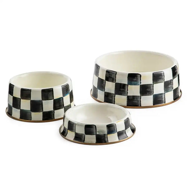 Sky Check Small Pet Dish