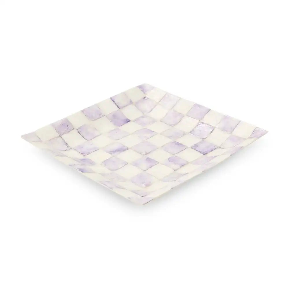 Sky Check Capiz Catchall Tray