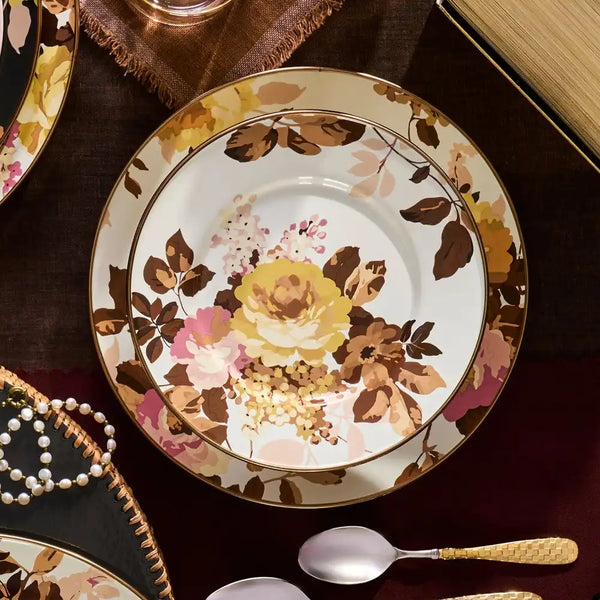 Wild Rose White Dinner Plate
