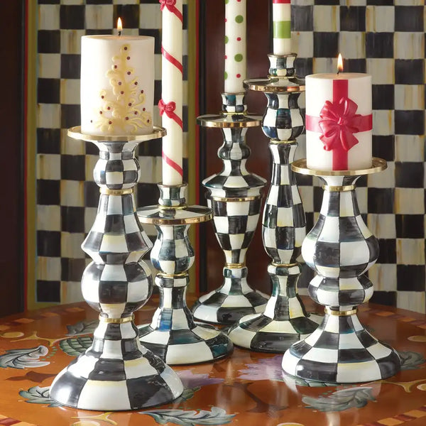 Rosy Check Medium Pillar Candlestick