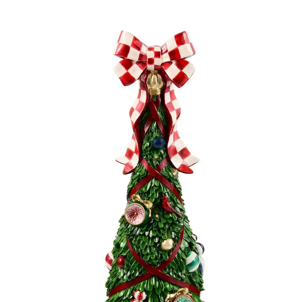 Timeless Tartan Illuminated Topiary Tree